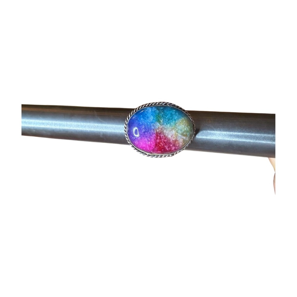 Vibrant Stone Multicolor Oval Ring - Picture 6 of 6